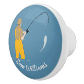 Bouton De Porte En Céramique Pêche (Droite)