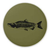 Bouton De Porte En Céramique Pêche au combat (Devant)