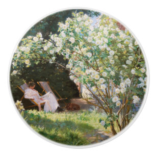 Bouton De Porte En Céramique Peder Severin Kroyer - Roses