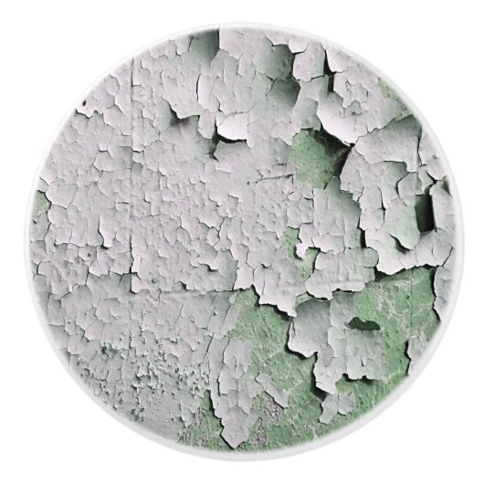 BOUTON DE PORTE EN CÉRAMIQUE PEINTURE DE PEELING ANCIENNE (Devant)