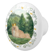 Bouton De Porte En Céramique Pekingese (Droite)