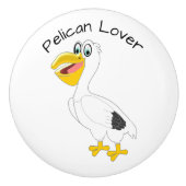 Bouton De Porte En Céramique Pelican Design Personalised (Devant)