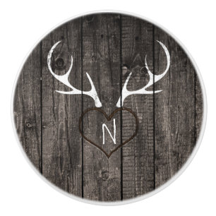 Bouton De Porte En Céramique Penderie de campagne rustique avec bois de cerf et