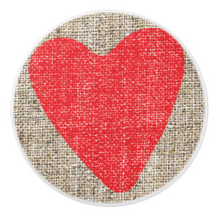 Bouton De Porte En Céramique Penderie rustique champêtre adorable en toile de j