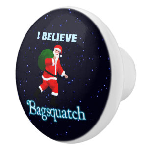 Bouton De Porte En Céramique Père Noël - Bagsquatch