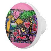 Bouton De Porte En Céramique Perroquet (Droite)