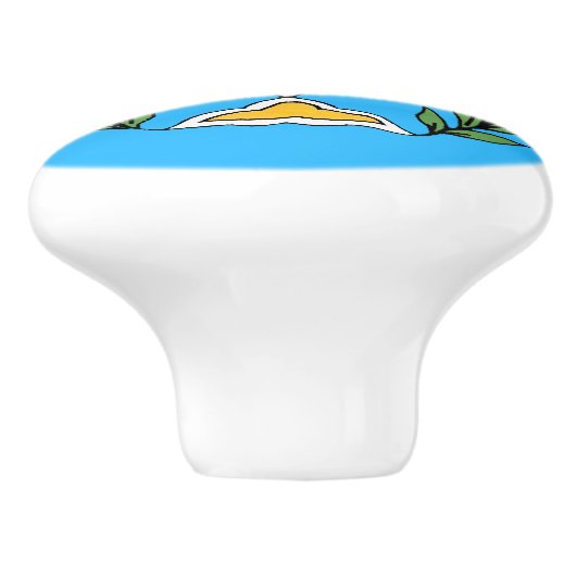 Bouton De Porte En Céramique Persian Magen David Menorah (Côté)