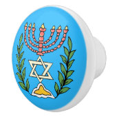 Bouton De Porte En Céramique Persian Magen David Menorah (Droite)