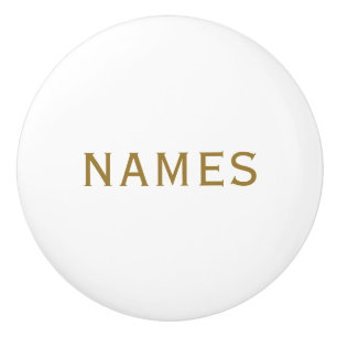 Bouton De Porte En Céramique Personnalisé avec le nom de famille ou le surnom