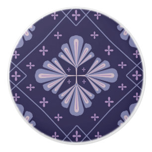 Bouton De Porte En Céramique Pétales de fleurs géométriques motif répétitif abs