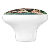 Bouton De Porte En Céramique Petit bébé léopard (Côté)