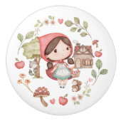 Bouton De Porte En Céramique Petit Chaperon Rouge Cute Whimsical (Devant)