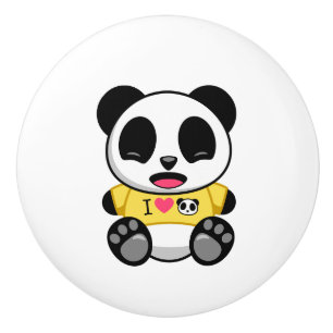 Bouton De Porte En Céramique Petit Panda