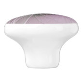 Bouton De Porte En Céramique Petite Beauté Moderne Mauve Grey Fractal Art Flowe (Côté)