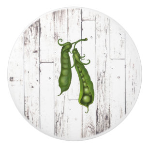 Bouton De Porte En Céramique Petits Pois Blanc Bois Rustique Cuisine Ferme Mais