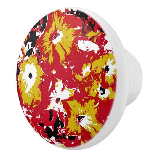 BOUTON DE PORTE EN CÉRAMIQUE PETUNIAS (Droite)