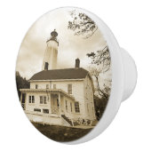 Bouton De Porte En Céramique Phare de Sandy Hook (Droite)
