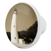 Bouton De Porte En Céramique Phare d'Ocracoke (Droite)