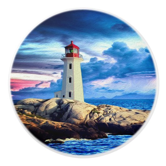 Bouton De Porte En Céramique Phare L - Knob (Devant)