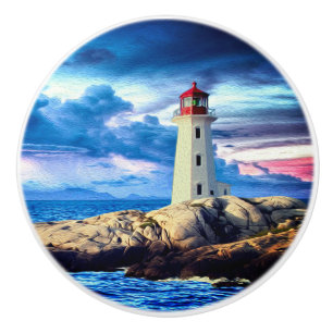 Bouton De Porte En Céramique Phare R - Knob