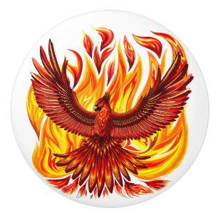 Bouton De Porte En Céramique Phoenix mythologique immortelle Créature