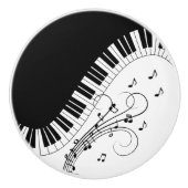 Bouton De Porte En Céramique Piano Clavier Musique Design Souris (Devant)