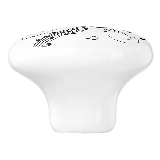 Bouton De Porte En Céramique Piano Clavier Musique Design Souris (Côté)