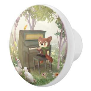 Bouton De Porte En Céramique Piano Forêt