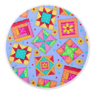 Bouton De Porte En Céramique Pièce de carreaux de lavande colorée