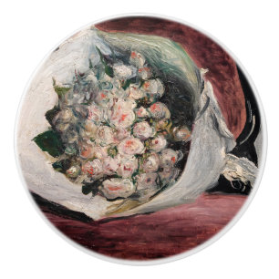 Bouton De Porte En Céramique Pierre-Auguste Renoir - Bouquet dans une boîte