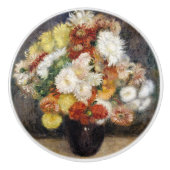 Bouton De Porte En Céramique Pierre-Auguste Renoir Bouquet de Chrysanthèmes (Devant)