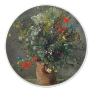 Bouton De Porte En Céramique Pierre-Auguste Renoir - Fleurs dans un Vase 1866