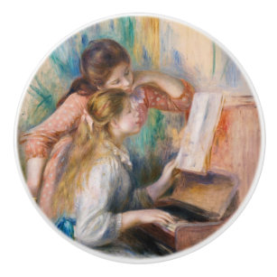 Bouton De Porte En Céramique Pierre Auguste Renoir - Jeunes filles au piano
