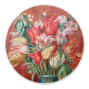 Bouton De Porte En Céramique Pierre-Auguste Renoir - Tulip Bouquet