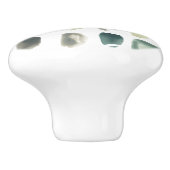 Bouton De Porte En Céramique Pierre de rune - Vert (Côté)