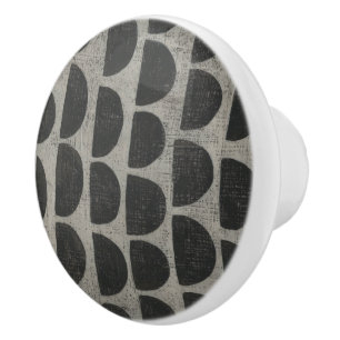 Bouton De Porte En Céramique Pierre - demi-cercles