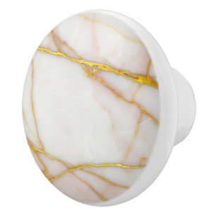 Bouton De Porte En Céramique Pierre en marbre blanc, traction de porte naturell