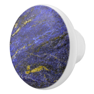 Bouton De Porte En Céramique Pierre gemme bleue de Lapis