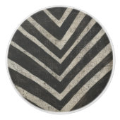 Bouton De Porte En Céramique Pierre - Lignes (Devant)