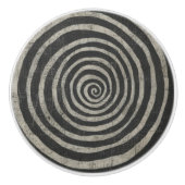 Bouton De Porte En Céramique Pierre - spirale (Devant)