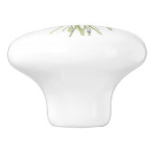 Bouton De Porte En Céramique Pies roses avec Bow (Côté)