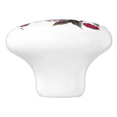 Bouton De Porte En Céramique Pies roses et framboises (Côté)