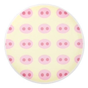 Bouton De Porte En Céramique Pig Snouds Yellow Ceramic Pull