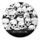 Bouton De Porte En Céramique Pile-O-Skulls (Devant)