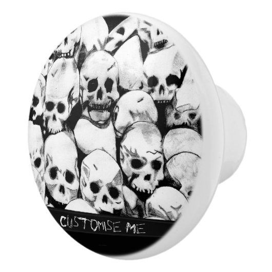 Bouton De Porte En Céramique Pile-O-Skulls (Droite)