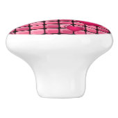 Bouton De Porte En Céramique Pile rose avec des coeurs (Côté)