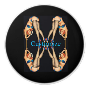 Bouton De Porte En Céramique Pinceaux Vintages acrobatiques Thunder_Cove