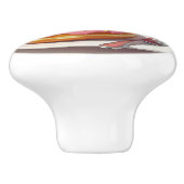 Bouton De Porte En Céramique Pink Frosted Donut and Coffee Cup (Côté)