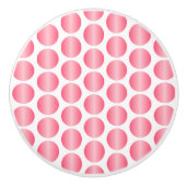Bouton De Porte En Céramique Pink Polka Dot Design (Devant)