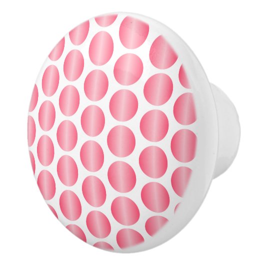 Bouton De Porte En Céramique Pink Polka Dot Design (Droite)